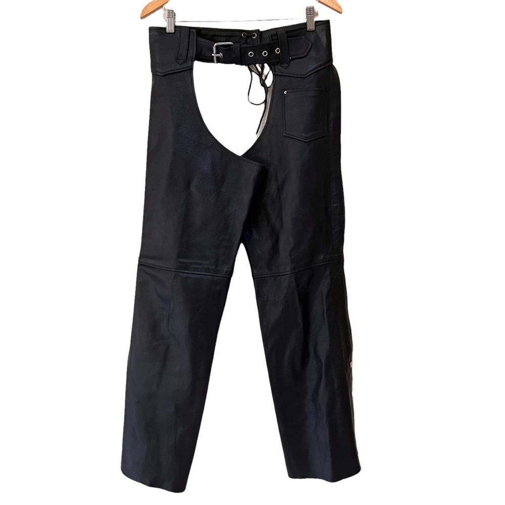 LG Leather Gear Chaps Black Size Small